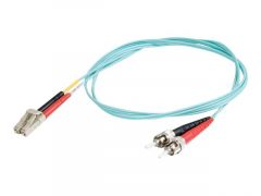 C2G LC-ST 10Gb 50/125 OM3 Duplex Multimode PVC Fiber Optic Cable (LSZH)